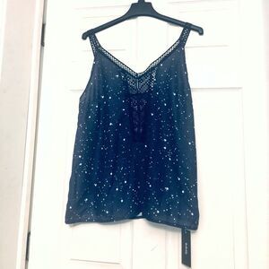 BelleLilly Black and White Large Tank Top